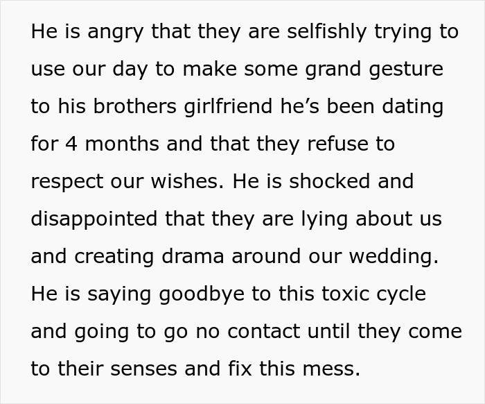 Text about a wedding dispute, where in-laws request tears a family apart. The groom is angry about in-laws' wedding drama. Text about a wedding dispute, where in-laws request tears a family apart. The groom is angry about in-laws' wedding drama.