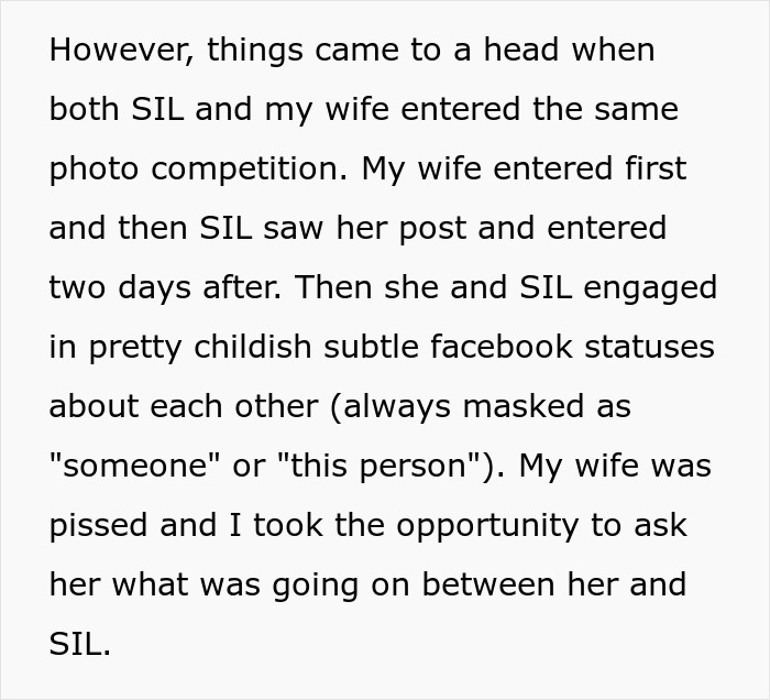 A screenshot of text about a wife's jealousy over a photo competition and the secret police call aftermath leading to deportation.