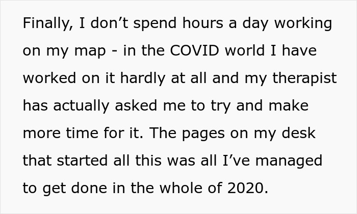 A screenshot of text about a woman moving into a guy's house and ignoring his boundaries.