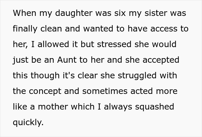 Text describing the adopted child's biological sister trying to gain access after the baby was adopted. Text describing the adopted child's biological sister trying to gain access after the baby was adopted.