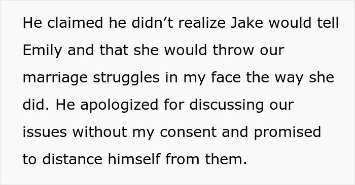 Husband apologizes for discussing marriage struggles with neighbor after miscommunication.
