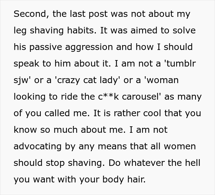 Woman Loses Rose-Tinted Glasses For BF After He Mocks Her Leg Hair Due To His Friends' Comments Woman Loses Rose-Tinted Glasses For BF After He Mocks Her Leg Hair Due To His Friends' Comments