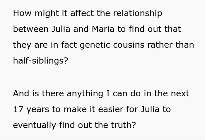 A woman helps her sister have a baby, contemplating how the truth might affect relationships between family members. A woman helps her sister have a baby, contemplating how the truth might affect relationships between family members.