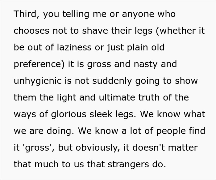 Woman Loses Rose-Tinted Glasses For BF After He Mocks Her Leg Hair Due To His Friends' Comments Woman Loses Rose-Tinted Glasses For BF After He Mocks Her Leg Hair Due To His Friends' Comments
