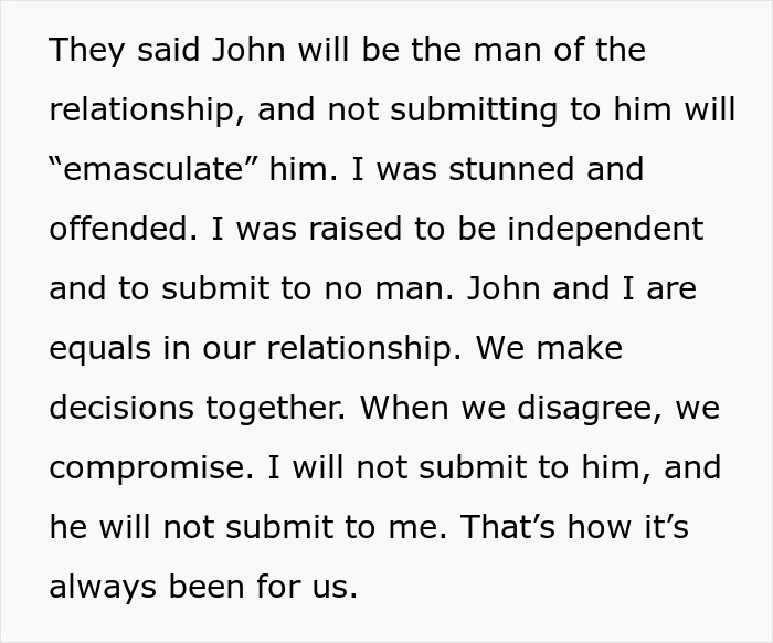 A Christian woman shares her perspective on marriage and submitting to her husband in a Reddit post. A Christian woman shares her perspective on marriage and submitting to her husband in a Reddit post.
