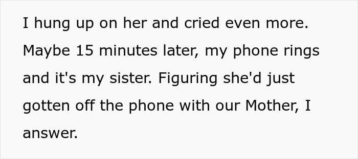 Text detailing a guy in debt crying after his cheater wife left him and his selfish mom only cares about money. Text detailing a guy in debt crying after his cheater wife left him and his selfish mom only cares about money.