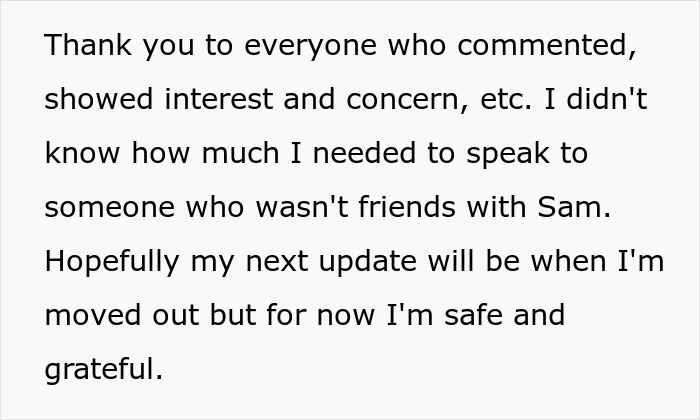 A woman thanks people for their support after her ex-girlfriend sends receipts, plans to move out soon. A woman thanks people for their support after her ex-girlfriend sends receipts, plans to move out soon.