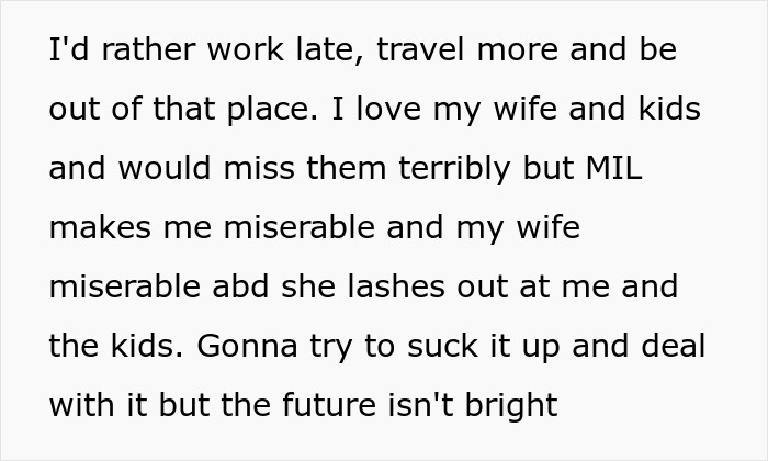 Man Hates Sacrificing His Family Life To Help Evil MIL, Can’t Break The Hold She Has Over Her Daughter Man Hates Sacrificing His Family Life To Help Evil MIL, Can’t Break The Hold She Has Over Her Daughter