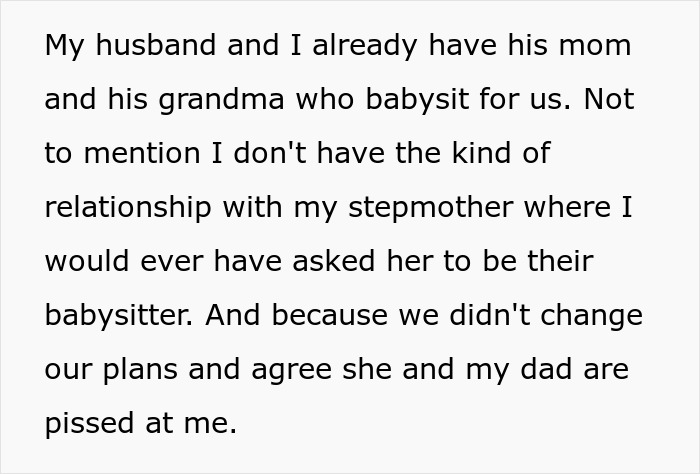 Further text from the Reddit post discussing a daughter shutting down her mother's plan for motherhood through grandkids. Further text from the Reddit post discussing a daughter shutting down her mother's plan for motherhood through grandkids.