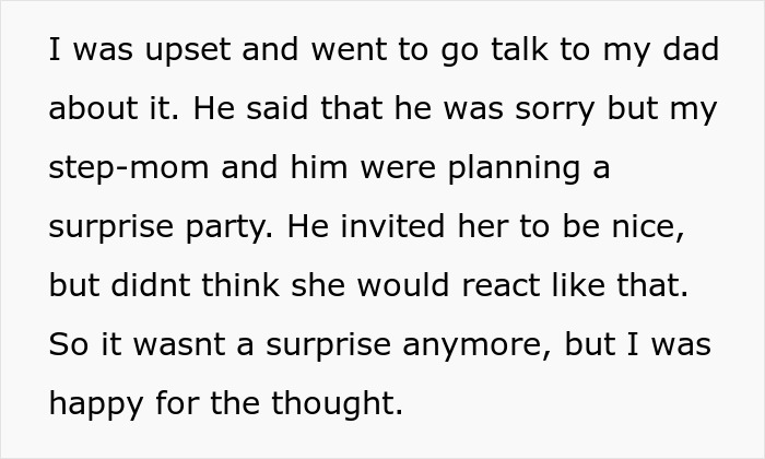 Daughter's surprise graduation BBQ: Dad reveals the BBQ was a surprise, explaining why ex was invited. Daughter's surprise graduation BBQ: Dad reveals the BBQ was a surprise, explaining why ex was invited.