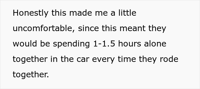 GF is uncomfortable that BF having female friends led to extended car time with a coworker.