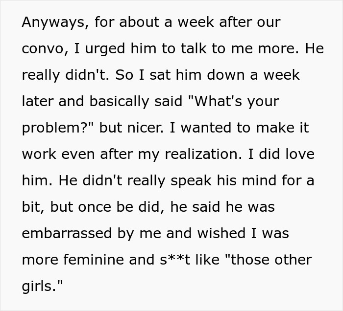 Woman Loses Rose-Tinted Glasses For BF After He Mocks Her Leg Hair Due To His Friends' Comments Woman Loses Rose-Tinted Glasses For BF After He Mocks Her Leg Hair Due To His Friends' Comments