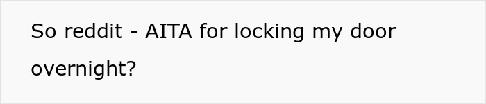 Reddit post asking for advice on locking a door, referencing the controlling mom and daughter dynamic. Reddit post asking for advice on locking a door, referencing the controlling mom and daughter dynamic.