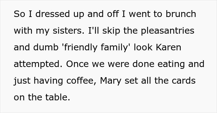 Woman shares story of her half-sister's infertility taunts and later decision to give her baby to her.
