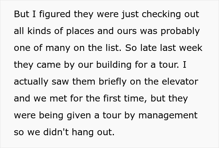 GF is fine with BF having female friends. A coworker starts taking up more of his time, touring their building.