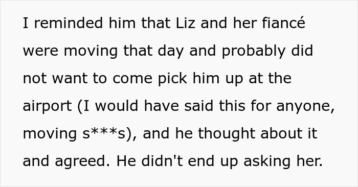 Screenshot of text about the girlfriend reminding her boyfriend about moving friends, related to his female friends.