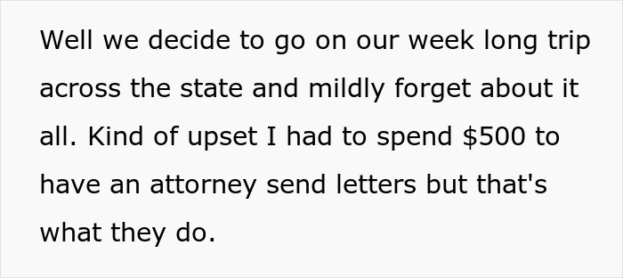 A homeowner spends $500 on an attorney to send letters regarding HOA fines and issues. A homeowner spends $500 on an attorney to send letters regarding HOA fines and issues.