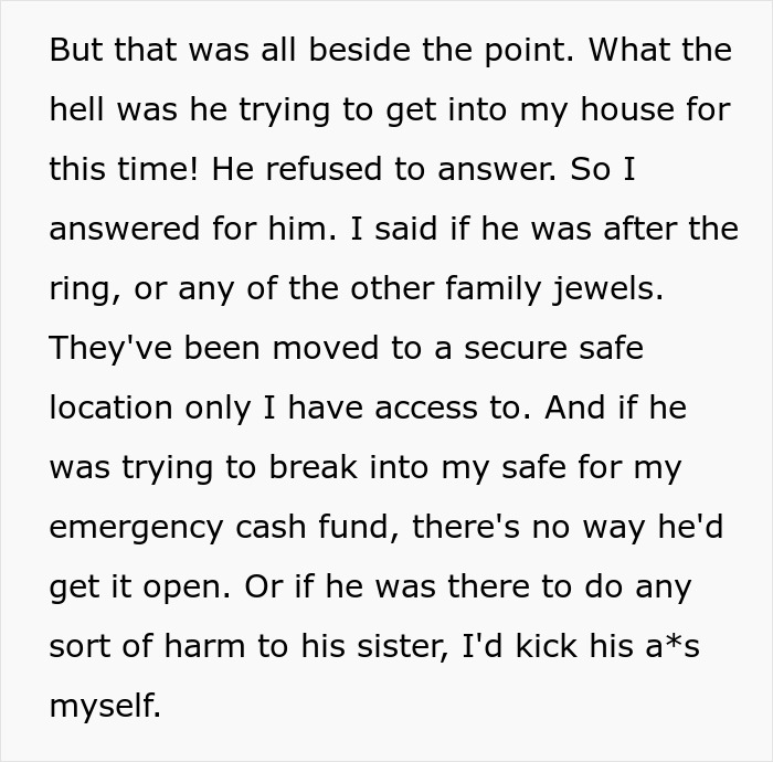 Text about a father protecting family heirlooms after son steals one to propose and accuses dad. Text about a father protecting family heirlooms after son steals one to propose and accuses dad.