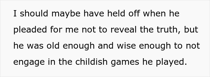 Text explaining how the workplace bully was old enough to not engage in childish games after being caught out. Text explaining how the workplace bully was old enough to not engage in childish games after being caught out.
