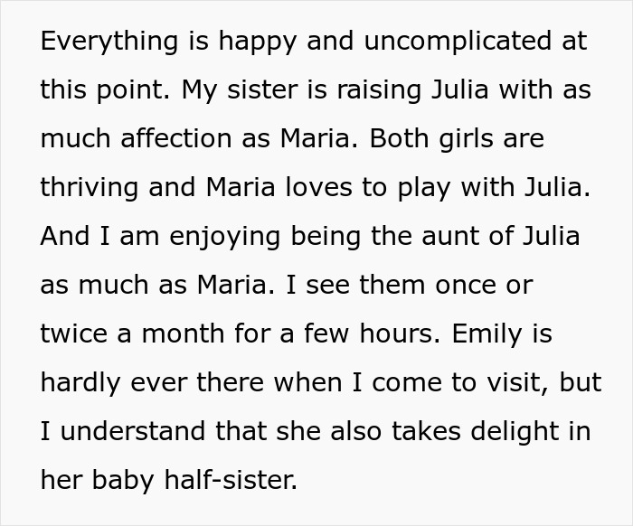 A woman helps her sister have a baby, happy to be an aunt while the truth remains a secret. A woman helps her sister have a baby, happy to be an aunt while the truth remains a secret.