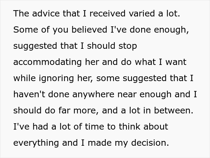 Text explaining varied advice about a guy's violent fight with sister and its impact on his family.