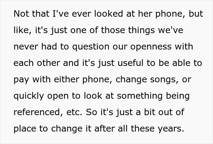 Text snippet: husband questioning wife's password change, suspecting secret conversations with another guy. Text snippet: husband questioning wife's password change, suspecting secret conversations with another guy.