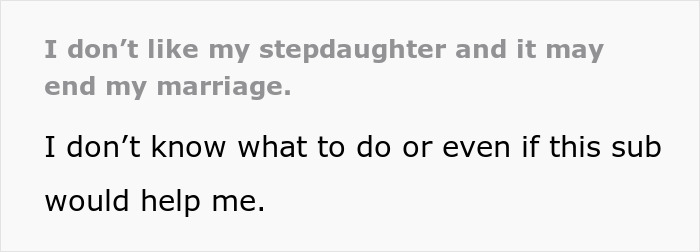 Screenshot of text discussing a woman's drama with her husband's kid and the potential end of her marriage. Screenshot of text discussing a woman's drama with her husband's kid and the potential end of her marriage.