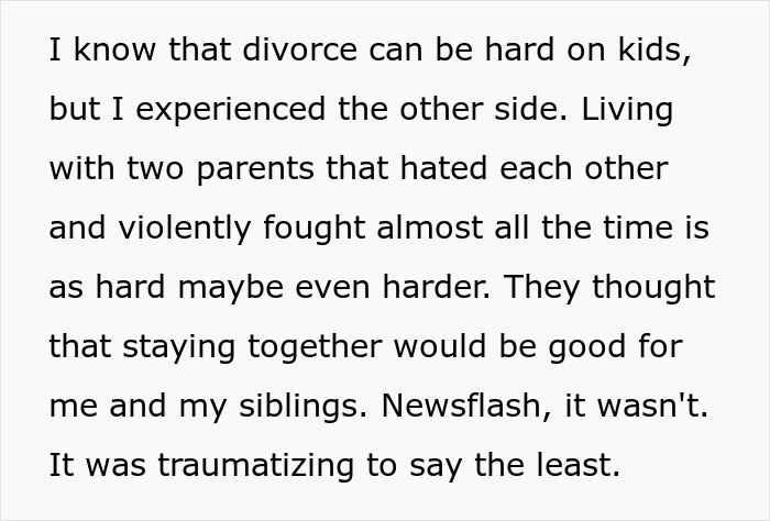 Text about a woman deciding to leave her son due to MIL influence, detailing the trauma of parents who hated each other. Text about a woman deciding to leave her son due to MIL influence, detailing the trauma of parents who hated each other.