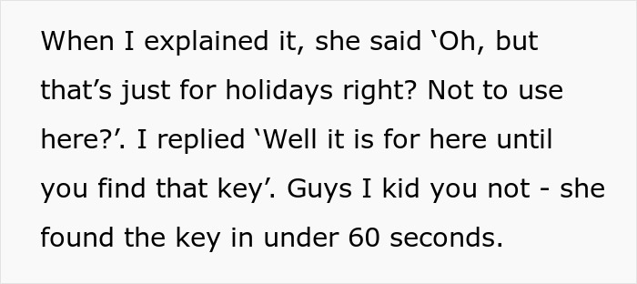 A controlling mom walking in on her daughter, who found the key in under 60 seconds after saying it was lost. A controlling mom walking in on her daughter, who found the key in under 60 seconds after saying it was lost.