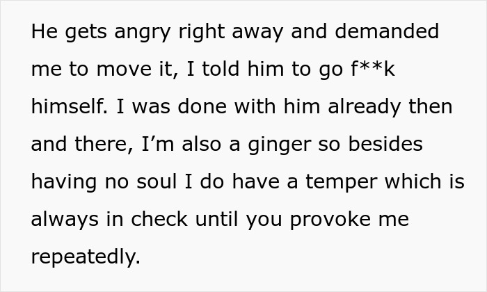 Text describing the new parent's anger towards the rude neighbor for disturbing them. Text describing the new parent's anger towards the rude neighbor for disturbing them.