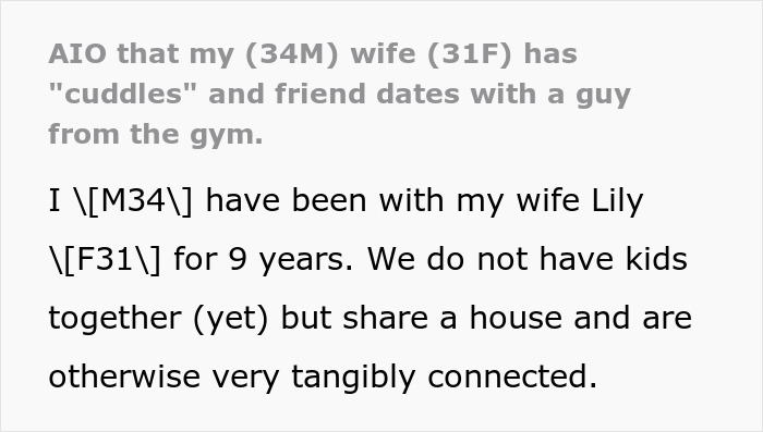 Man finds wife's secret conversations. A snippet of an article detailing how a wife has cuddles and friend dates with another guy. Man finds wife's secret conversations. A snippet of an article detailing how a wife has cuddles and friend dates with another guy.
