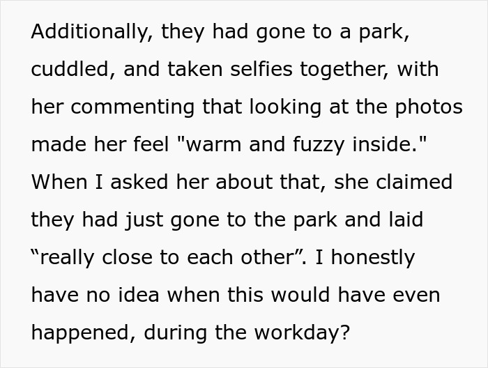 Man finds wife's secret conversations; she needed support. Man finds wife's secret conversations; she needed support.