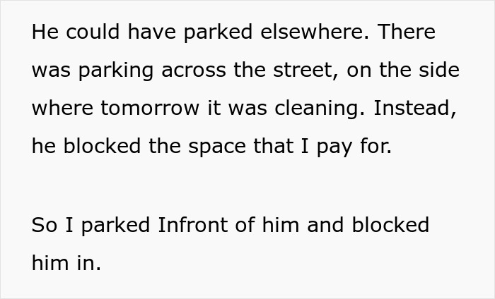 Churchgoer's Longtime Parking Habit Backfires When Driver Refuses To Clear The Way For His Car Churchgoer's Longtime Parking Habit Backfires When Driver Refuses To Clear The Way For His Car