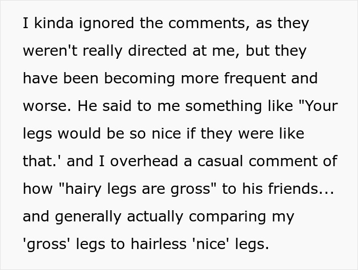 Woman Loses Rose-Tinted Glasses For BF After He Mocks Her Leg Hair Due To His Friends' Comments Woman Loses Rose-Tinted Glasses For BF After He Mocks Her Leg Hair Due To His Friends' Comments