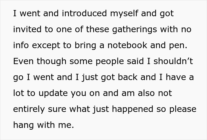 25YO Suspicious Of Neighbors’ Creepy Silent Gatherings, Gets Invited To One In Their Basement 25YO Suspicious Of Neighbors’ Creepy Silent Gatherings, Gets Invited To One In Their Basement