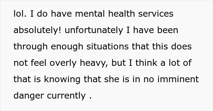 A woman discussing mental health services and her friend and her own daughter. A woman discussing mental health services and her friend and her own daughter.