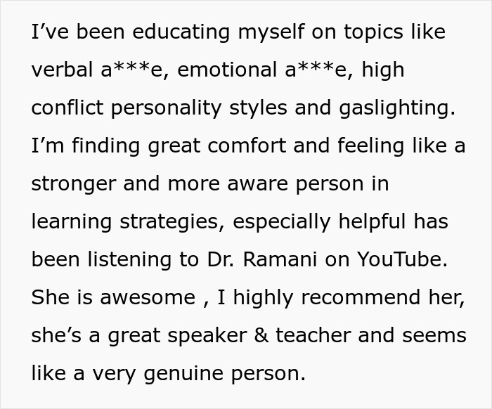 A wife discusses educating herself on verbal and emotional a***e, high conflict personality styles, and gaslighting. A wife discusses educating herself on verbal and emotional a***e, high conflict personality styles, and gaslighting.