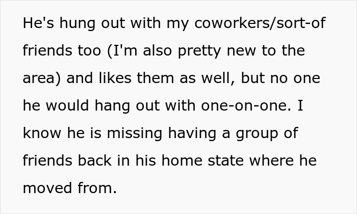 A screenshot from an article about a GF being fine with BF having female friends, one coworker taking up his time.