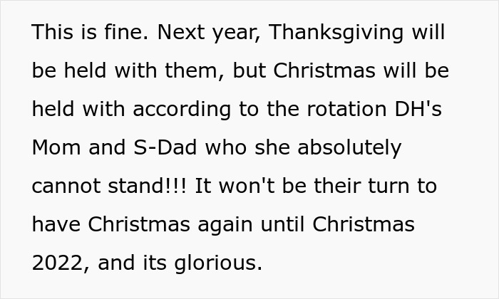 Text snippet discussing future Christmas plans and rotation with parents, impacting baby's first Christmas. Text snippet discussing future Christmas plans and rotation with parents, impacting baby's first Christmas.