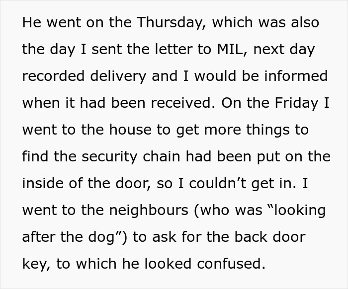 A woman attempts petty revenge against her jobless ex-husband by going to the house and finding the door chained. A woman attempts petty revenge against her jobless ex-husband by going to the house and finding the door chained.