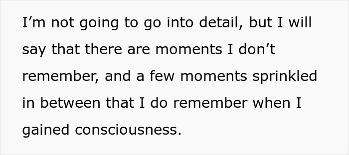 The woman describes missing memories from her wedding, highlighting her family's protection of her toxic BIL. The woman describes missing memories from her wedding, highlighting her family's protection of her toxic BIL.
