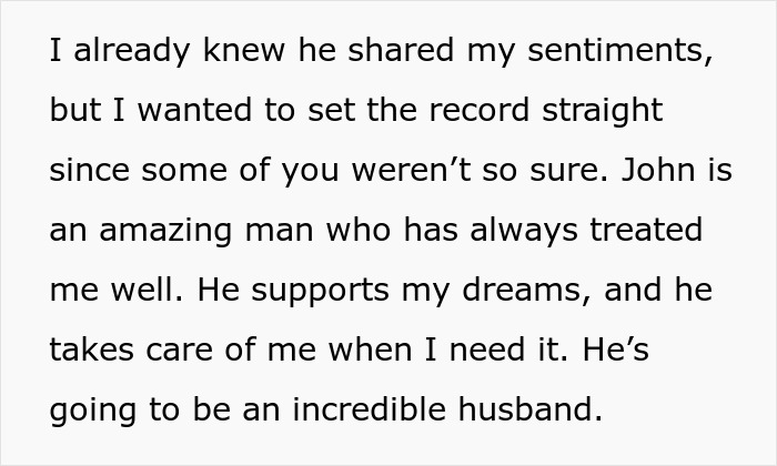 A Christian woman shares a paragraph describing her supportive fiancé John amidst pre-wedding drama and marriage advice. A Christian woman shares a paragraph describing her supportive fiancé John amidst pre-wedding drama and marriage advice.