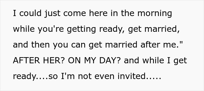 Mom Tries To Score A Free Wedding On Daughter’s Big Day, Gets Shut Down Fast By Furious Bride-To-Be Mom Tries To Score A Free Wedding On Daughter’s Big Day, Gets Shut Down Fast By Furious Bride-To-Be