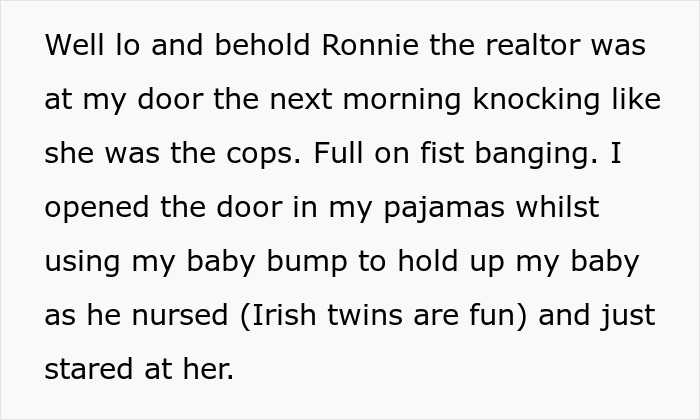 Entitled Realtor Expects 7-Month Pregnant Neighbor To Shovel Snow For Open House, Gets Told Off Entitled Realtor Expects 7-Month Pregnant Neighbor To Shovel Snow For Open House, Gets Told Off