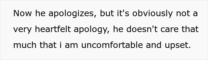 Text: A woman's coworker apologizes for using her number to ask if she is married or single, but the apology is insincere.