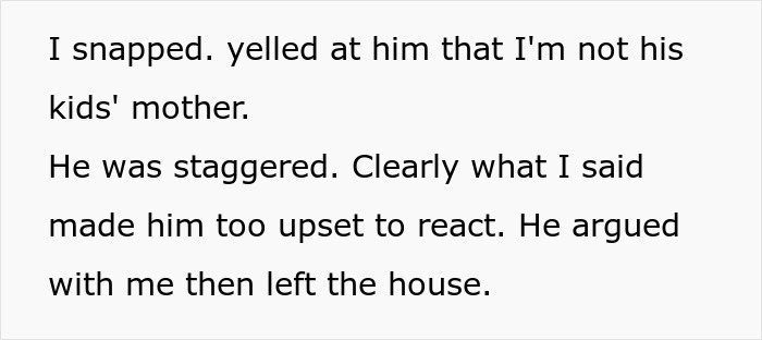 A screenshot of a text showing the SIL's breaking point over the grieving guy's WFH job expectations. A screenshot of a text showing the SIL's breaking point over the grieving guy's WFH job expectations.