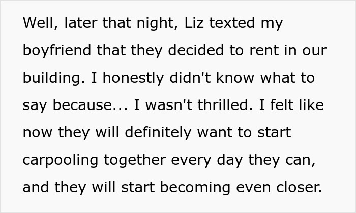 GF is fine with BF having female friends. A coworker starts taking up more of his time, deciding to rent in their building.