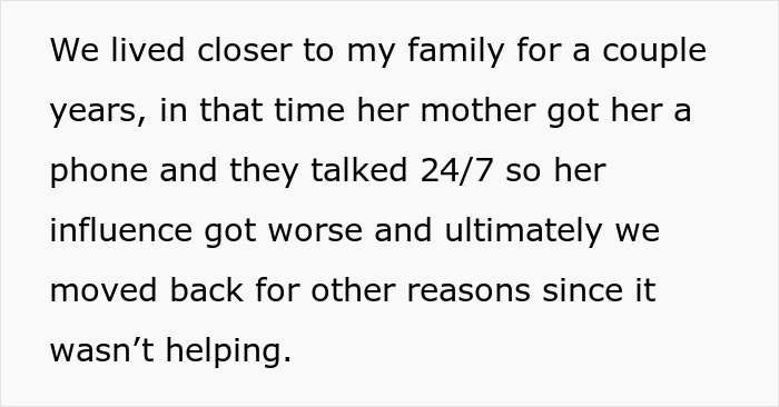 Text box about the husband's kid's mother's influence worsening drama. Text box about the husband's kid's mother's influence worsening drama.