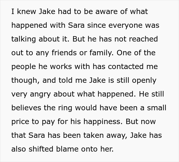 Text snippet about son accusing dad of ruining his life after family heirloom theft for a proposal. Text snippet about son accusing dad of ruining his life after family heirloom theft for a proposal.