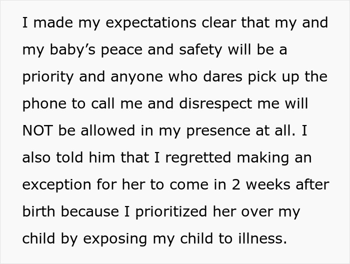 MIL Wants 20 Days With Newborn, Pregnant DIL Says Her Recovery Comes First And Cancels The Visit MIL Wants 20 Days With Newborn, Pregnant DIL Says Her Recovery Comes First And Cancels The Visit